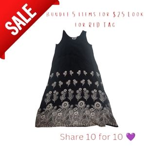 Peppermint Bay rayon Maxi boho print dress size large